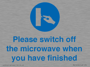 Please switch off the microwave when you have finished